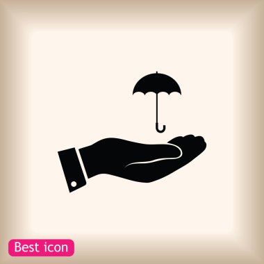 El simgesi olan şemsiye