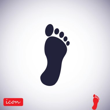 ayak izi düz simgesi