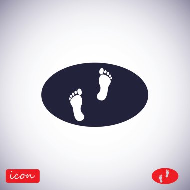 ayak izleri vektör simgesi
