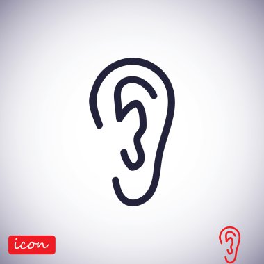 Kulak vektör simgesi