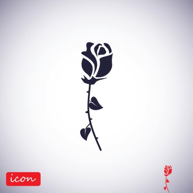 Gül vektör simgesi