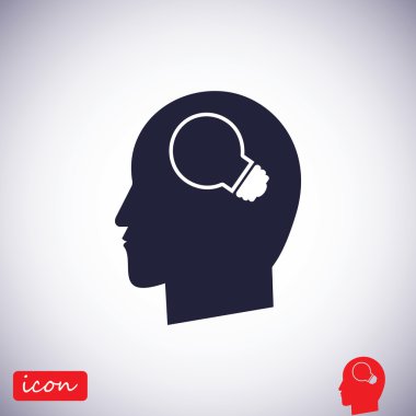 Yaratıcı fikirler ampul kavramı simgesi