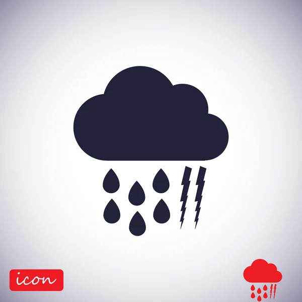 Wetter, Wolkensymbol — Stockvektor