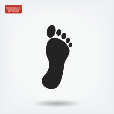 ayak izi düz simgesi