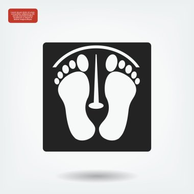 ayak izleri düz simgesi 