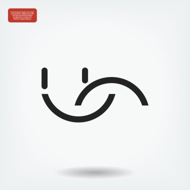 gülümseme düz simgesi