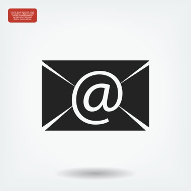 e- posta iletisi düz simgesi