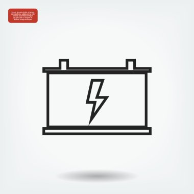 Araba akü vektör simgesi