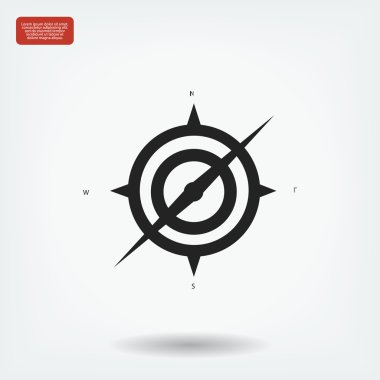 Pusula vektör simgesi
