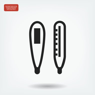 Termometreler düz simgeler