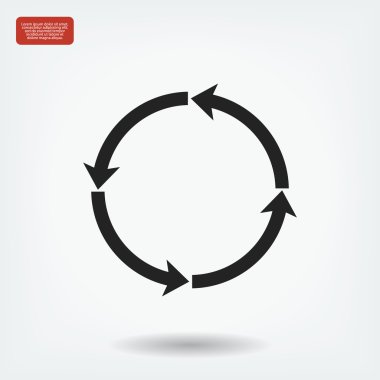 dairesel oklar vektör simgesi