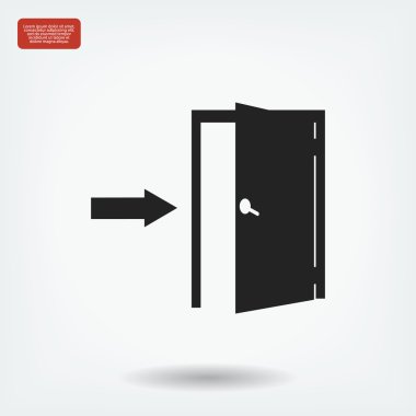 ok ve kapı simgeler