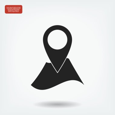 harita simgesi üzerinde toplu iğne