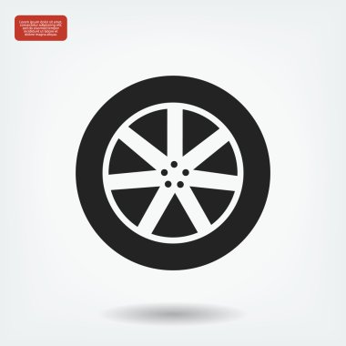tekerlek vektör simgesi
