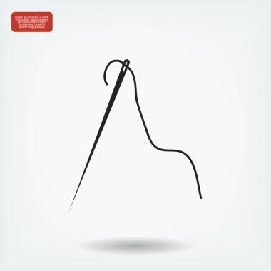 İş parçacığı ve iğne simgesi