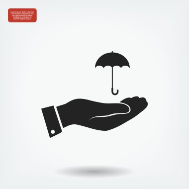 El simgesi olan şemsiye