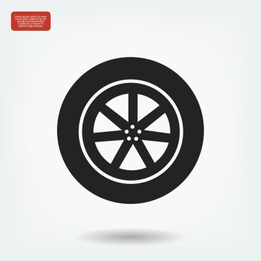 tekerlek vektör simgesi