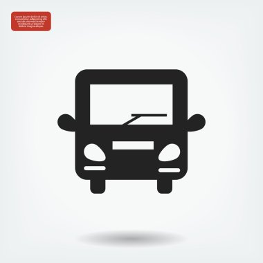 Otobüs Düz Simgesi