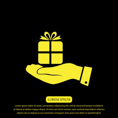 Hediyelik kutu el simgesi