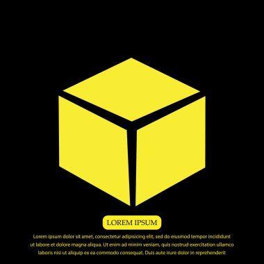  küp vektör simgesi