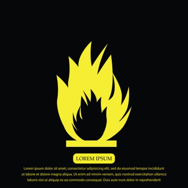 Yangın düz simgesi