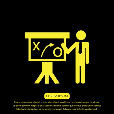 iş tanıtımı düz simgesi