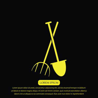 Kutsal kişilerin resmi Bahçe çatal ve Bahçe küreği