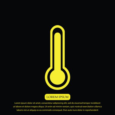 termometre düz simgesi
