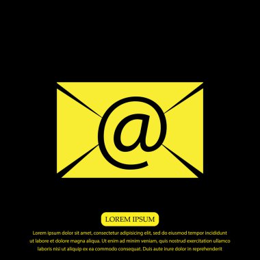 e- posta iletisi düz simgesi