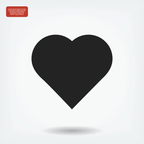 Ícone símbolo do coração — Vetor de Stock