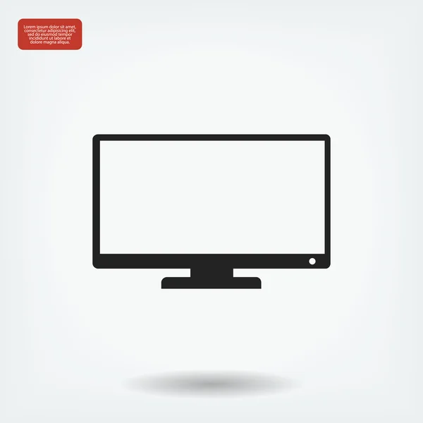 Icône écran tv — Image vectorielle