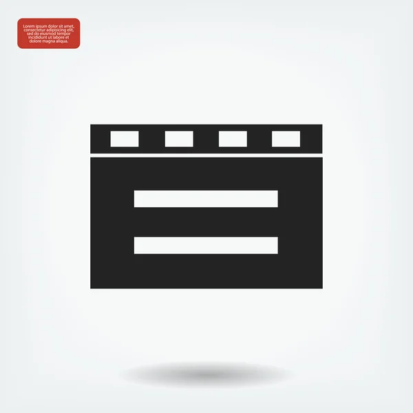 Cinema clapper icon — Stock Vector