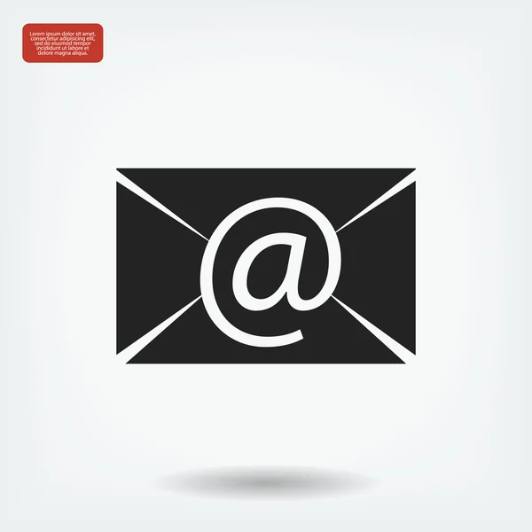 Ícone plana mensagem de e-mail —  Vetores de Stock