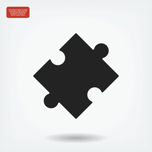 Puzzle piece icon — Stock Vector