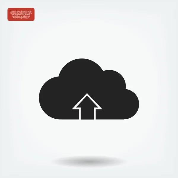 Descargar desde el icono de la nube — Vector de stock