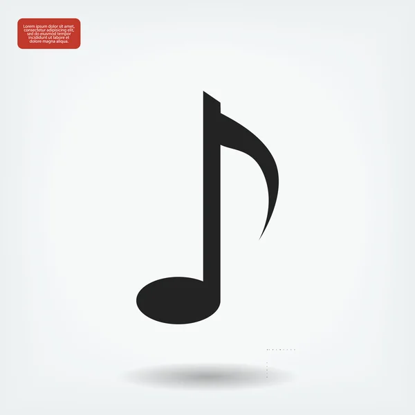 Icône note de musique — Image vectorielle