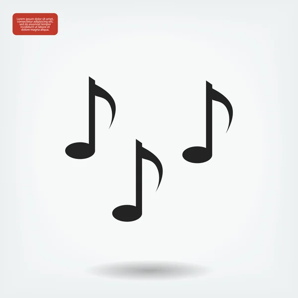 Notas musicales Iconos — Vector de stock