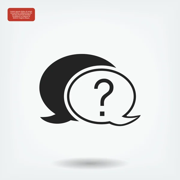 Chat, question icon — Stock Vector