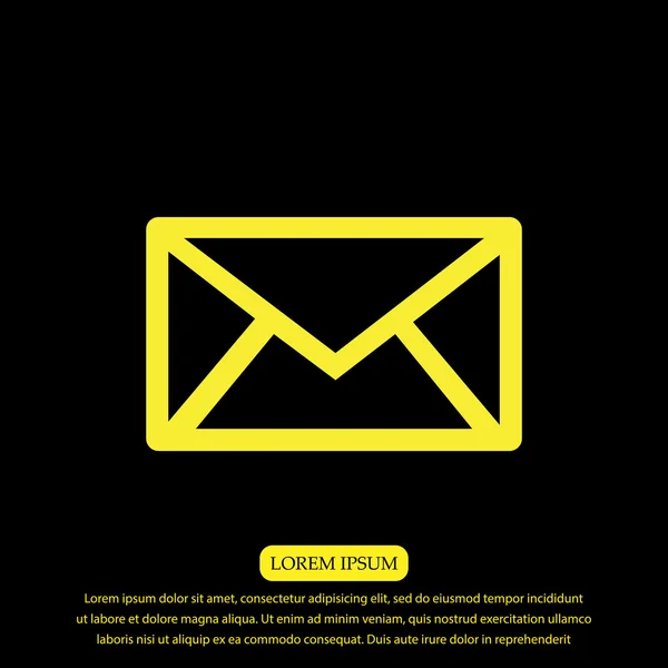 Ícone de mensagem envelope — Vetor de Stock