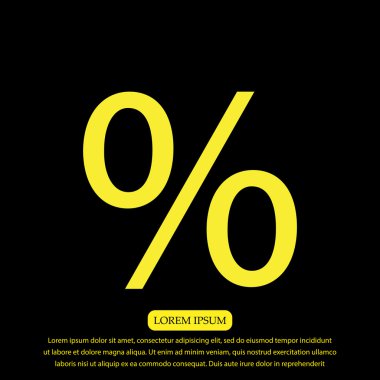 Yüzde vektör simgesi