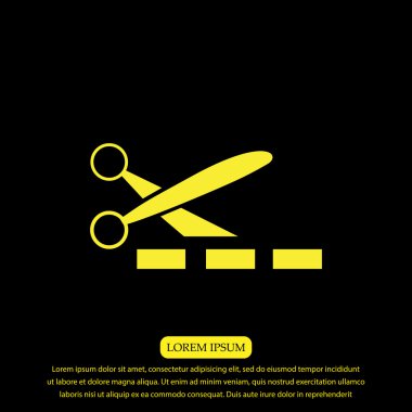 Makas vektör simgesi