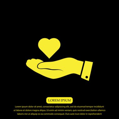 el vektör simgesi kalp