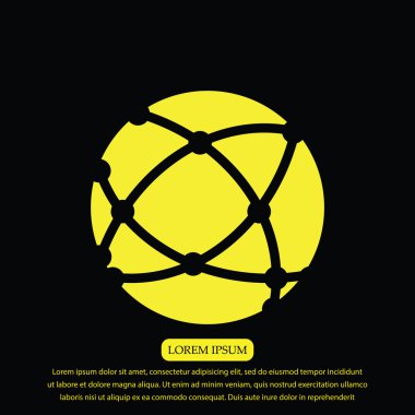 Küresel teknoloji vektör simgesi 