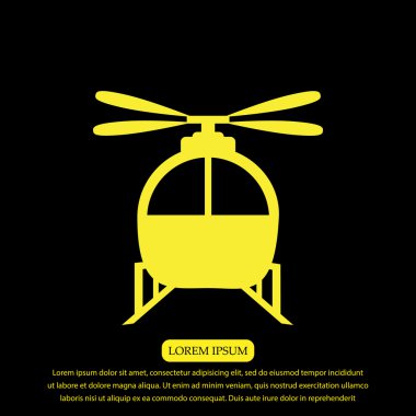 Helikopter vektör simgesi