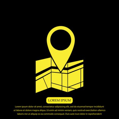 harita simgesi iğne ile