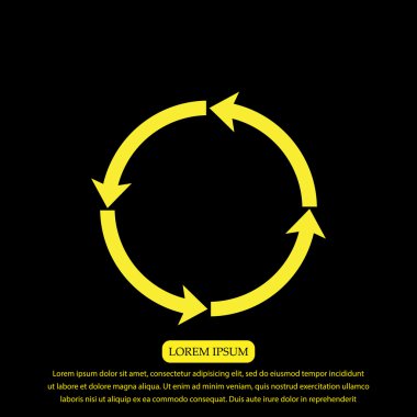 dairesel oklar vektör simgesi