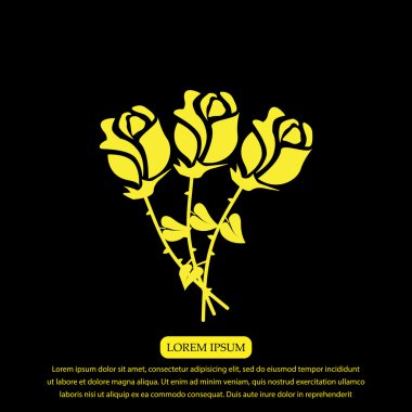 Gül vektör simgesi