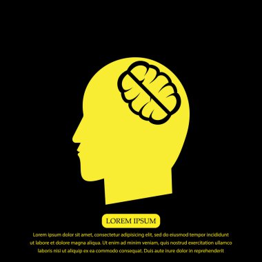 beyin vektör simgesi