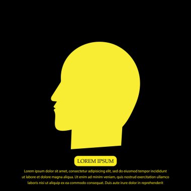 Kafa vektör simgesi