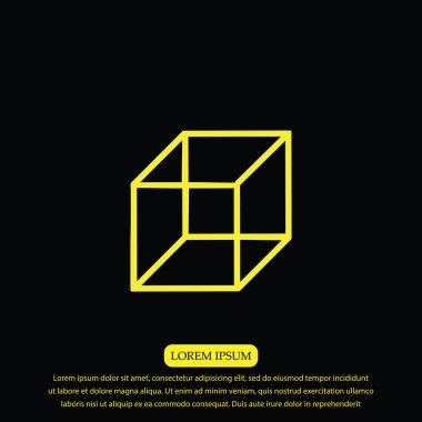 küp vektör simgesi